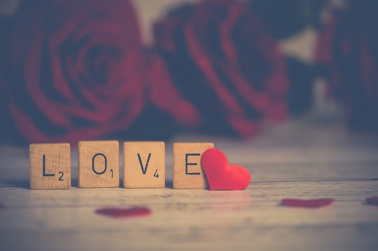 ハート　積み木