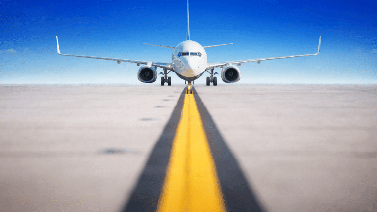 飛行機　滑走路